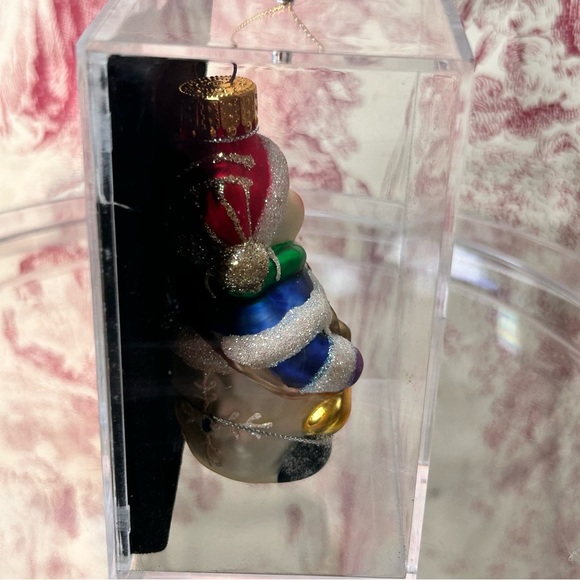 Vintage Christmas Ornament Handcrafted Glass Jeweled‎ Snowman Unique Treasures - Picture 10 of 17